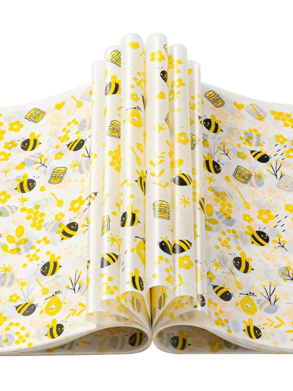 100 Pcs Bee Day Wax Paper Sheets